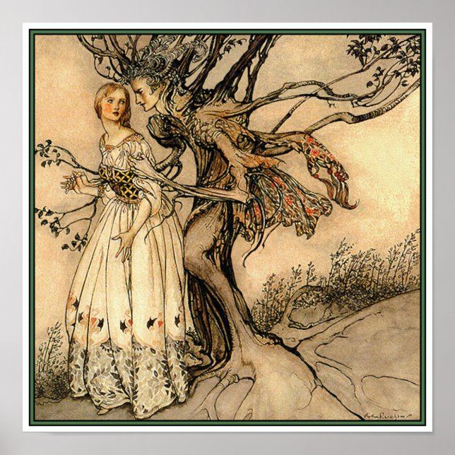 Póster Poster/Imprimir: anciana en la madera por Rackham (Frente)