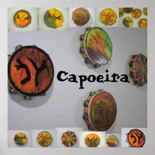 Póster poster imprimir capoeira tambourine pandeiro ax