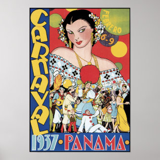 Póster Poster/Imprimir: Carnaval de Panamá 1937