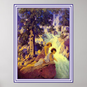 Póster Poster/Imprimir: cascada - por Maxfield Parrish