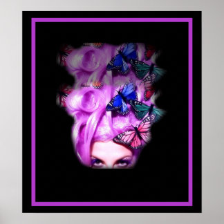 Póster Poster/Imprimir de la Mariposa del Pelo Púrpura