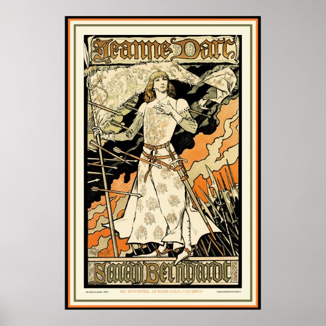 Póster Poster/Imprimir: Jeanne d'Arc, Sarah Bernhardt (Frente)
