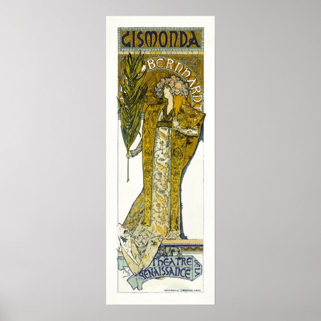 Póster Poster/Imprimir: Mucha - Sarah Bernhardt - Gismond (Frente)