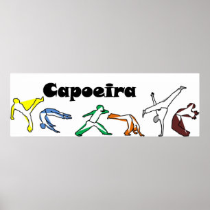Póster poster imprimir técnicas de capoeira ax
