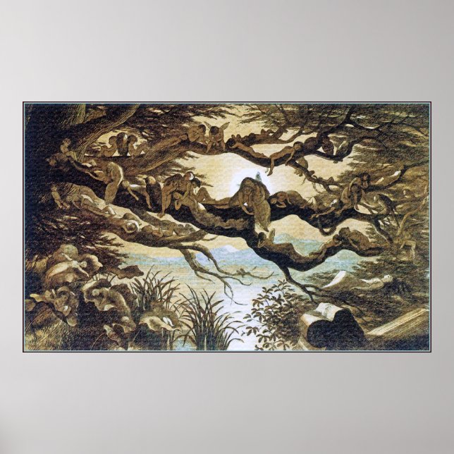 Póster Poster/Imprimir: Tierra de hadas: Dormido bajo la  (Frente)