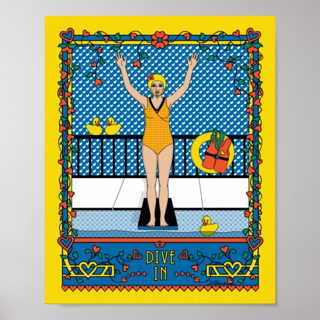 Póster Poster In_B_8x10 de buceo (Frente)