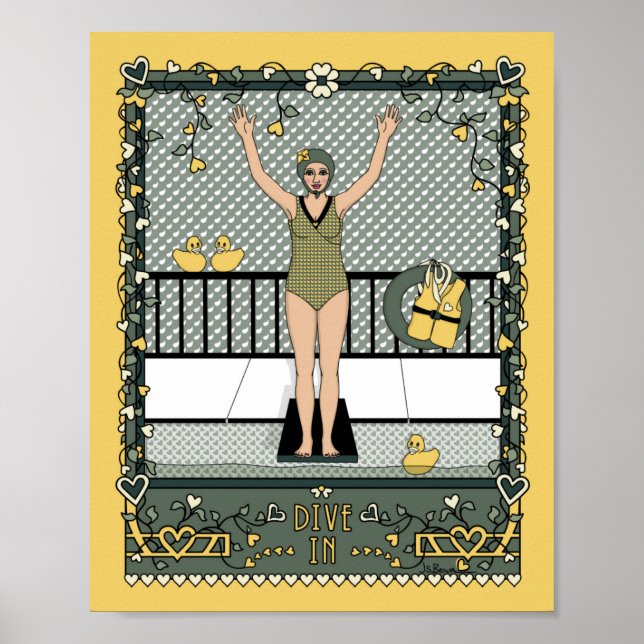 Póster Poster In_C_8x10 de buceo (Frente)