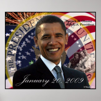 Póster Poster inaugural del presidente Barack Obama