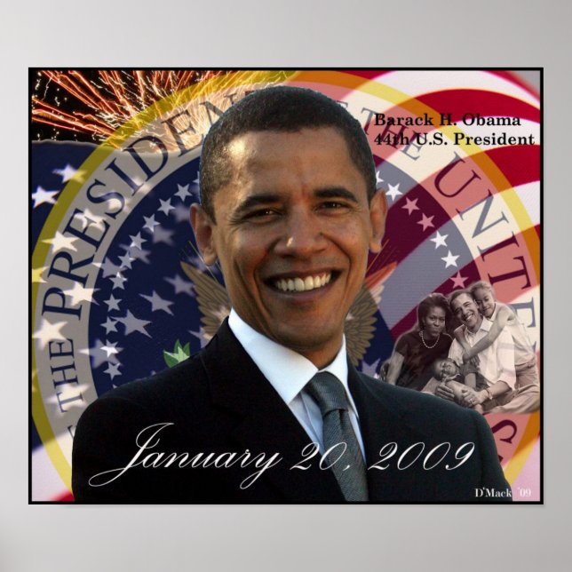Póster Poster inaugural del presidente Barack Obama (Frente)