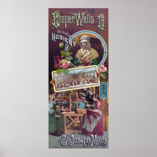 Póster Poster inconsútil de la calcetería del tonelero,