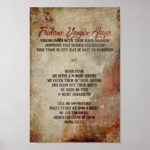 Póster Poster independiente del asesino del vampiro