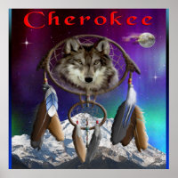 Poster indio Cherokee