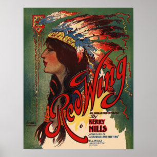 Póster Poster indio de la cubierta de la partitura de Red