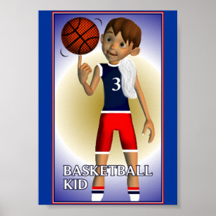 Póster Poster infantil de baloncesto
