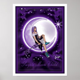 Póster Poster infantil Purple Moon