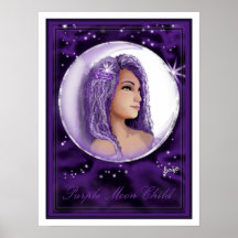 Poster infantil Purple Moon