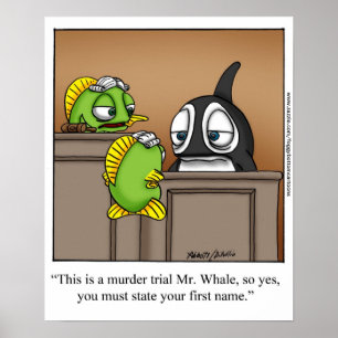 Póster Poster "inferior" de niebla divertido del dibujo