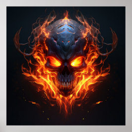 Póster Poster Infernal Blaze Skull