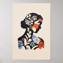 Poster Inspirado En Matisse - Cara De Una Mujer