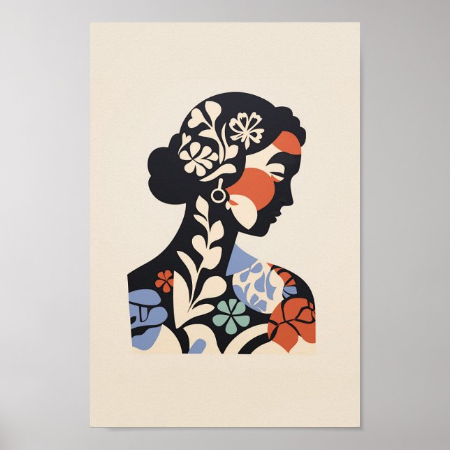 Póster Poster Inspirado En Matisse - Cara De Una Mujer (Frente)