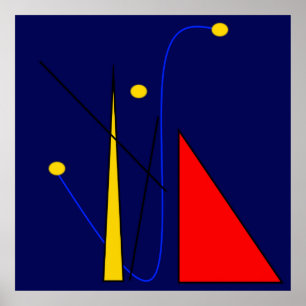 Póster Poster inspirado en Miro abstracto