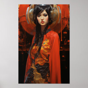 Póster Poster inspirado por Syd Mead futurista y Chris Fo