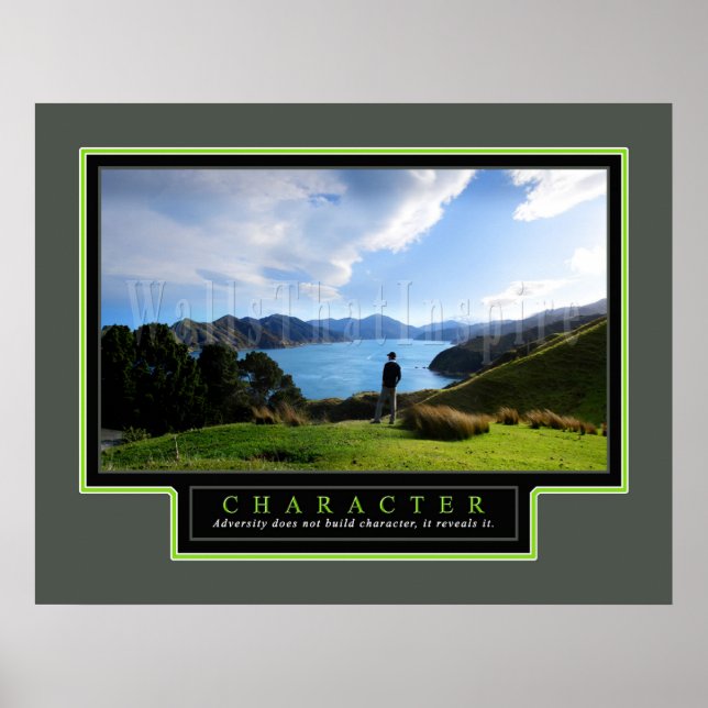 Póster Poster inspirador "Carácter" 22x28 (Frente)