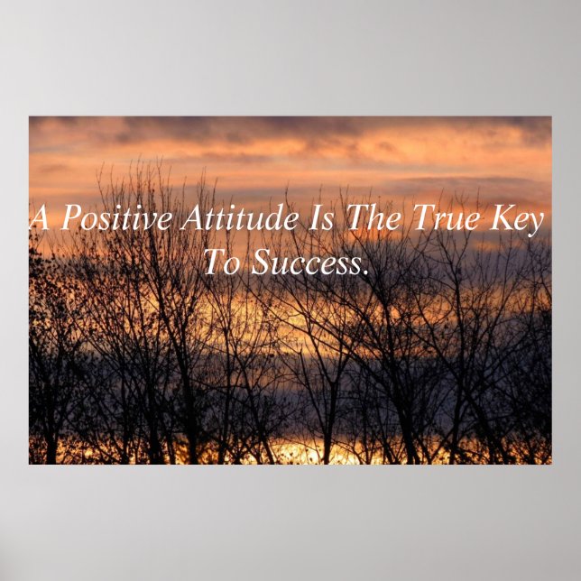 Póster Poster Inspirador de actitud positiva (Frente)