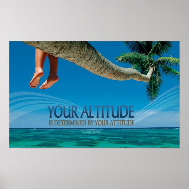 Póster Poster Inspirador de buena actitud (Frente)