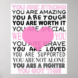 Póster Poster inspirador de Cáncer de Mama
