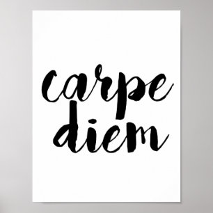 Póster Poster inspirador de la cita de Carpe Diem