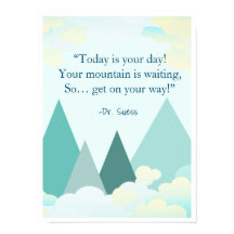 Poster Inspirador de la montaña Dr. Suess