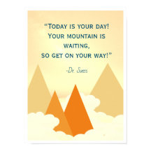Poster Inspirador de la montaña Dr. Suess