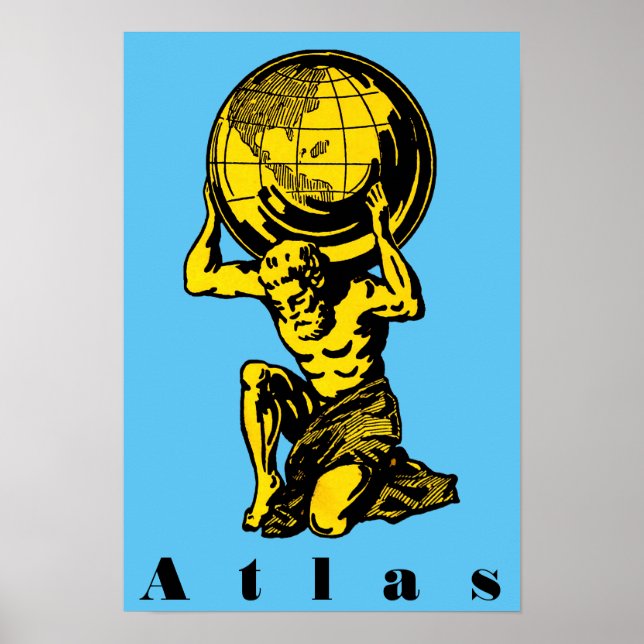Póster Poster Inspirador de mitología griega Atlas (Frente)