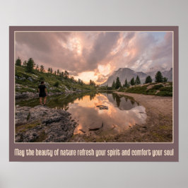 Póster Poster inspirador de Mountain Pond