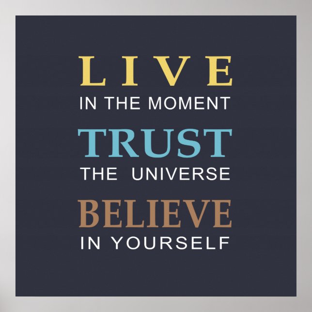 Póster Poster inspirador de tipografía moderna (Frente)