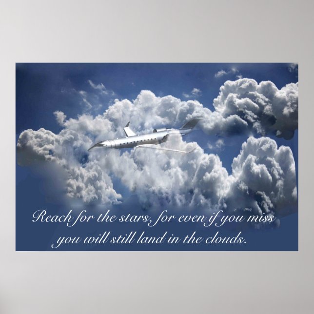 Póster Poster inspirador del avión (Frente)