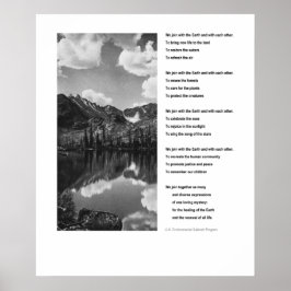 Póster Poster inspirador del Día de la Tierra Ambiental