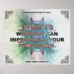 Póster Poster inspirador para el presupuesto de fitness #