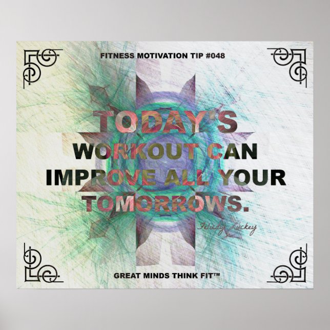 Póster Poster inspirador para el presupuesto de fitness # (Frente)