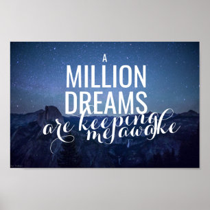 Póster poster Inspirador "Un millón de sueños"