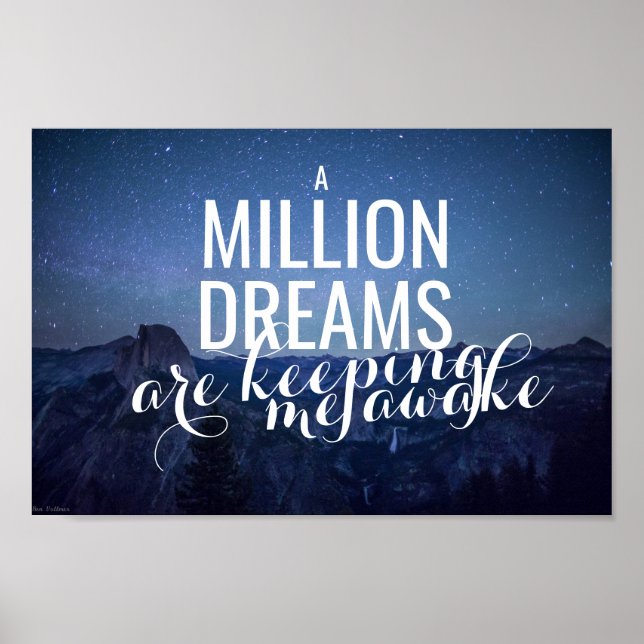 Póster poster Inspirador "Un millón de sueños" (Frente)