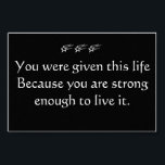 Póster Poster inspirador - Vida<br><div class="desc">Todos necesitamos un poco de inspiración - añadir un marco y ponerlo en tu habitación,  oficina o clase.</div>