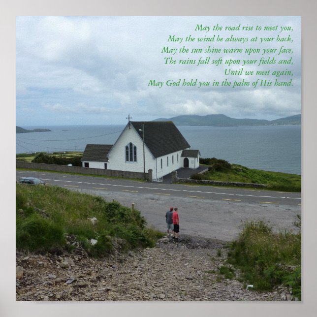 Póster Poster irlandés de Bendición - Condado de Kerry (Frente)