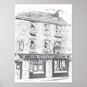 Póster Poster irlandés de la barra de O Donnabhain