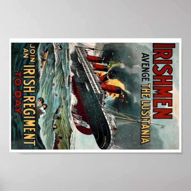 Póster Poster Irlandés de Reclutamiento 1914-1918. (Frente)