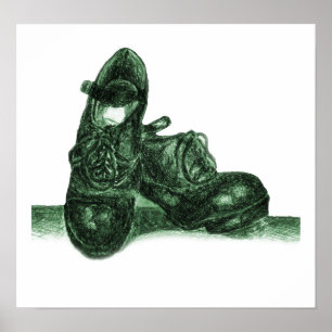 Póster Poster irlandés de zapatos duros