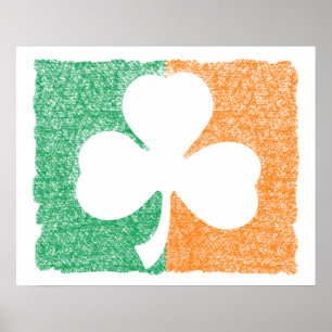 Póster Poster irlandés del personalizado del trébol
