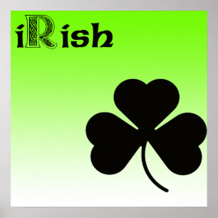 Póster poster irlandés del trébol