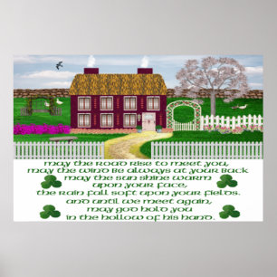 Póster Poster irlandés tradicional de la bendición